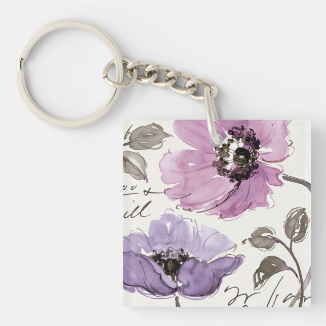 Floral Valse Plum Aquarelle Fleurs (Devant)