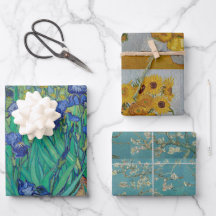Floral Van Gogh Irises Sunflowers Almond Blossom