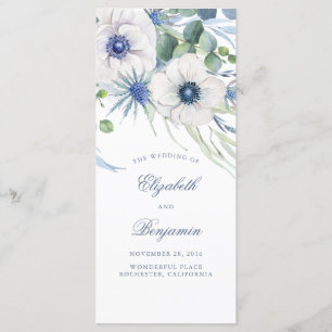 Floral Verdure Dusty Blue Garden Programmes de mar