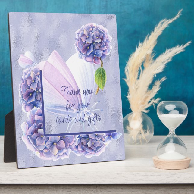 Floral Verließ Ihre Karten und Geschenke hier Fotoplatte (Seite)