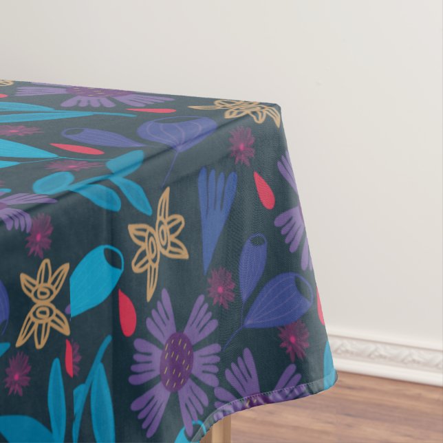 Floral vert moderne vert mignon élégante nappe (In Situ)
