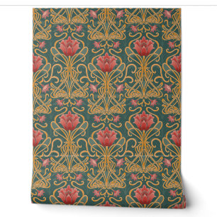 Floral Viktorianisch Lotus - Art Nouveau Blume Tapete
