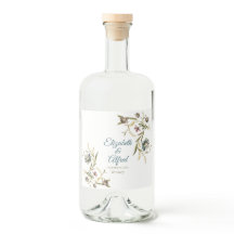 Floral Vine Liquor Étiquette bouteille
