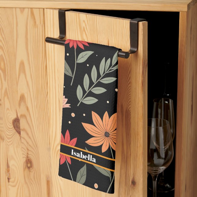 Floral Vintag Schöne moderne Sammlung Geschirrtuch (Drittel gefaltet)