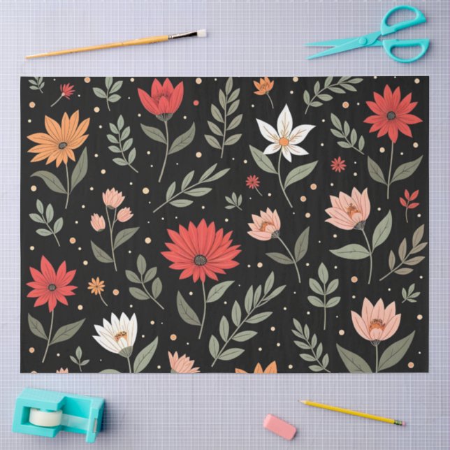 Floral Vintag Schöne moderne Sammlung Seidenpapier (Basteln)