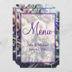 Floral vintage - Menu Mariage