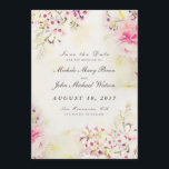 Floral Vintages Save the Date Foto Flachkarte<br><div class="desc">Diese stilvolle, Hübsche, florale Flora-Save the Date Flat Card mit Vintagem bohemianischem Flair, vollständig anpassbar und Set als Vorlage für Ihre individuelle Anpassung. Auf der Rückseite ist ein Template Foto, das Sie mit Ihrem Lieblingsbild ändern, gerahmt mit dem gleichen Blumendesign wie auf der Vorderseite. Sie können auch den Eckstil dieser...</div>
