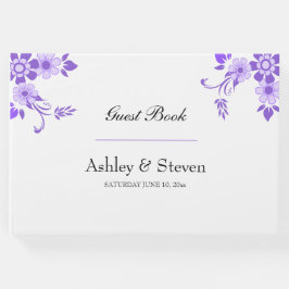 Floral Violet Gästebuch