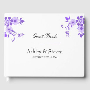 Floral Violet Gästebuch