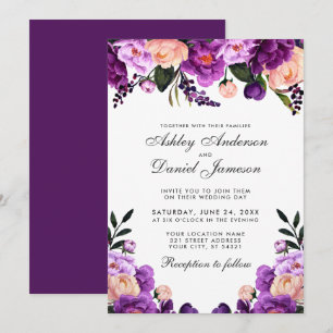 Floral violet ultra violet   GP FAIRE-PART DE MARI