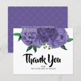 Floral Violet violet Fête des mariées Carte de rem