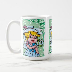 Floral Virgo mit weißen Blume Kaffeetasse