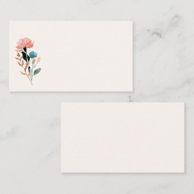 Floral Visitenkarte (Vorne/Hinten)