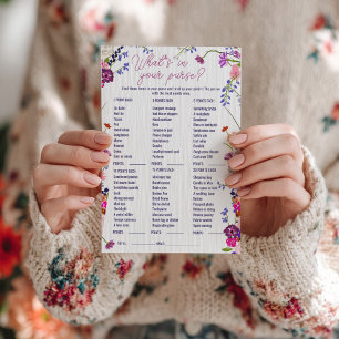 Floral Was ist in eurem Purse-Brautparty-Spiel?