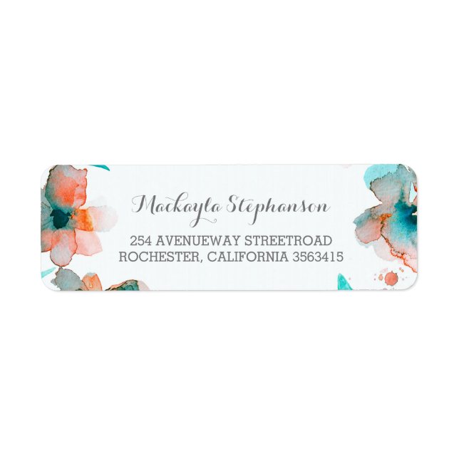 Floral Wasserfarbe Elegante Hochzeit (Vorne)