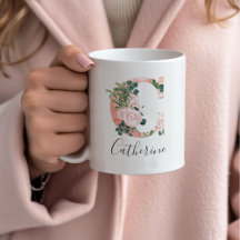 Floral Wasserfarbe Erste Tasse - C