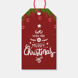 Floral Wasserfarbe Frohe Weihnachtscreme Geschenka Geschenkanhänger
