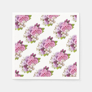 Floral Wasserfarbe Rosen Bouquet Vorlage Serviette