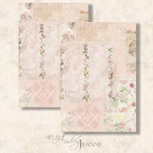 Floral Wasserfarbe Vintag rosa gestrichen Decoupag