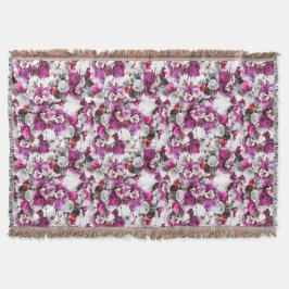 Floral Watercolor - Abstraktes Design in Rosa und Decke