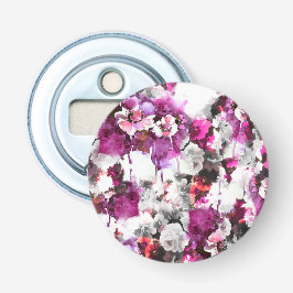 Floral Watercolor - Abstraktes Design in Rosa und Flaschenöffner