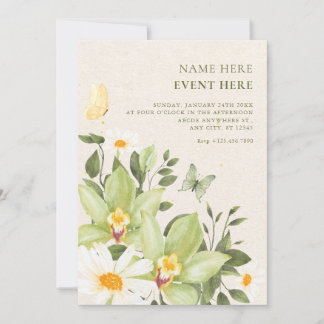 Floral watercolor bloom  einladung