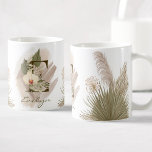 Floral Watercolor Boho Custom Monogram Name Kaffeetasse<br><div class="desc">Eine personalisierte Kaffee-Tasse mit einem böhmischen Buchstaben "E" Monogramm,  mit dekorativen Orchideen und Palmblattbildern. Einfach mit Ihrem Namen anpassen oder ein einzigartiges Geschenk für Ihre Lieben schaffen.</div>