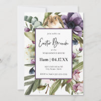Floral Watercolor Bunny Osterfest Brunch