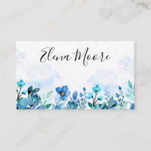 Floral Watercolor Business Card Visitenkarte