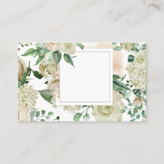 Floral Watercolor Business Card Visitenkarte