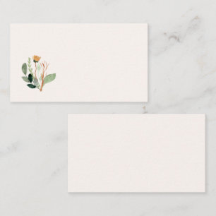 Floral Watercolor Business Card Visitenkarte