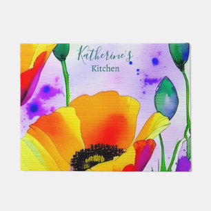 Floral Watercolor Fußmatte