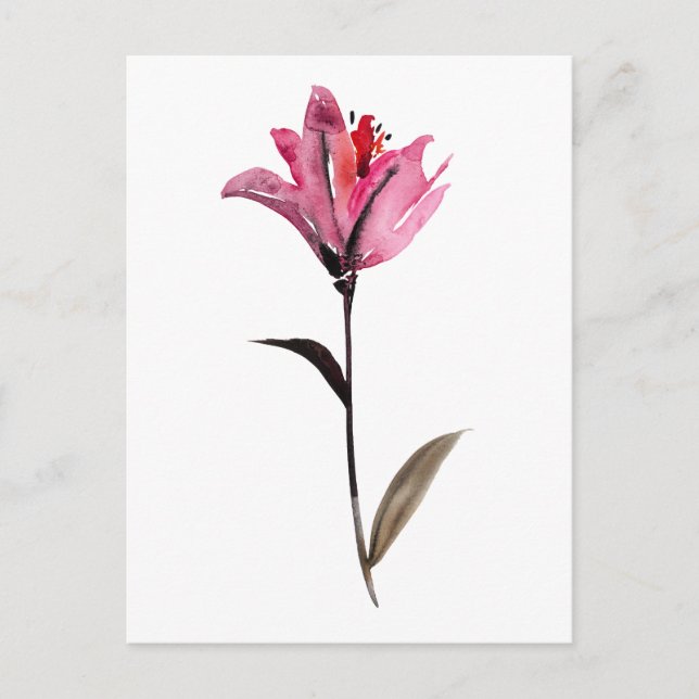 Floral Watercolor II Postkarte (Vorderseite)