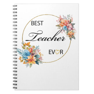 Floral Watercolor-Notebook-Lehrerin Notizblock