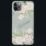 Floral Watercolor Pink Green Gold personalisieren Case-Mate iPhone Hülle<br><div class="desc">Elegante goldene Blätter mit rosafarbenen Aquarellfarben-Blume auf einem schlängelgrünen Hintergrund. Fügen Sie Ihren Namen hinzu,  um dieses Gehäuse schön zu machen. Diese Telefonzelle ist perfekt für Sie. So elegant und raffiniert. Zazzle garantiert 100% Kundenservice und Zufriedenheit.</div>
