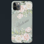 Floral Watercolor Pink Green Gold personalisieren Case-Mate iPhone Hülle<br><div class="desc">Elegante goldene Blätter mit rosafarbenen Aquarellfarben-Blume auf einem schlängelgrünen Hintergrund. Fügen Sie Ihren Namen hinzu,  um dieses Gehäuse schön zu machen. Diese Telefonzelle ist perfekt für Sie. So elegant und raffiniert. Zazzle garantiert 100% Kundenservice und Zufriedenheit.</div>