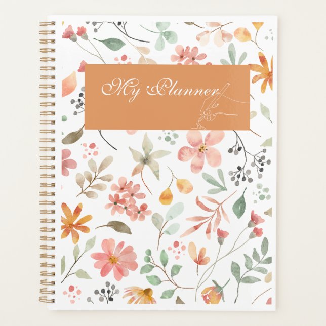 Floral Watercolor planner (Devant)