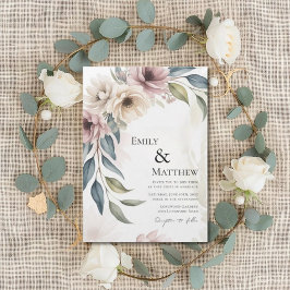 Floral Watercolor Wedding Invitation