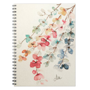 Floral Waterfall Spirale Notebook Notizblock