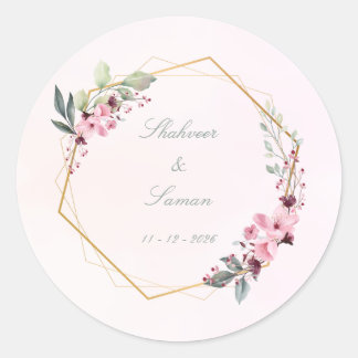Floral wedding Envelop Seals wedding stickers