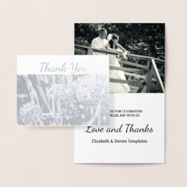 Floral Wedding Foto Danke Foil Card Folienkarte