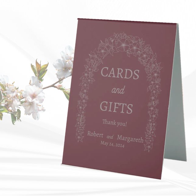 Floral Wedding Gate Anfangsname Tischaufsteller (Von Creator hochgeladen)