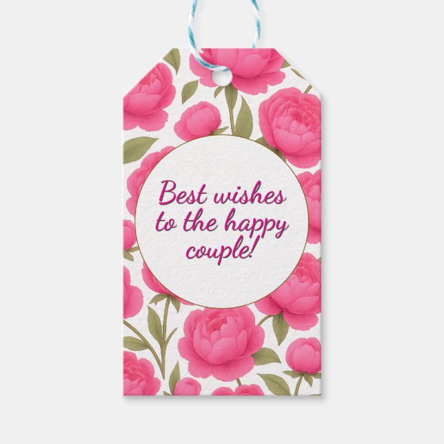 Floral wedding Gift Tag Geschenkanhänger (Vorderseite)