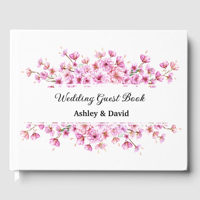 Floral Wedding Guest Book Gästebuch (Vorderseite)