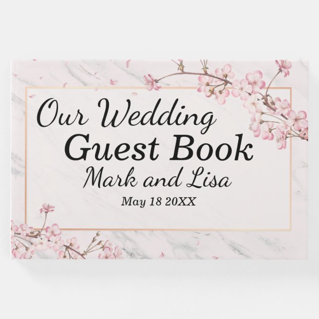 Floral Wedding Guest Book Gästebuch (Vorderseite)