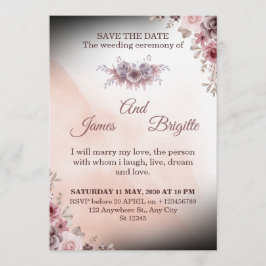 Floral Wedding Invitation CARD modern design