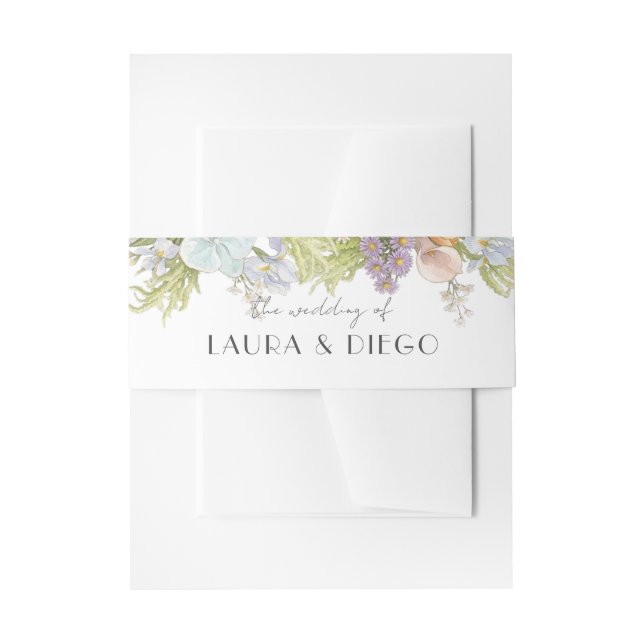 Floral Wedding Invitation Einladungsbanderole (Vorderseite Beispiel)