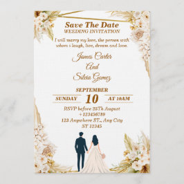 Floral Wedding Invitation – Modern invite card
