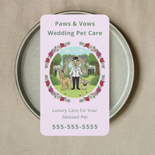 Floral Wedding Pet Services Hochzeitstiersitter Visitenkarte
