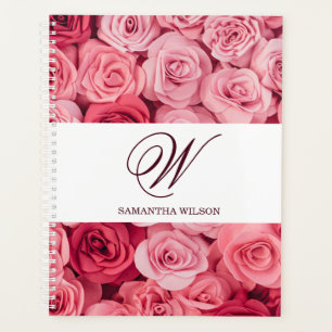 Floral Wedding Planer Monogrammatiker Terminkalend